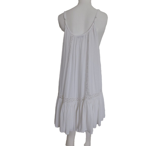 Raviya swim coverup sundress white eyelet size Medium - Picture 4 of 9